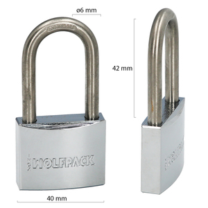 Stainless Steel Padlock Standard Shackle 50mm. - Product Image 2