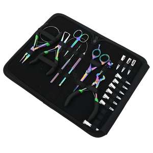 Kit Profesional de Herramientas para Extensiones de Cabello con Pinza para Crimpar y Remover Microperlas, Cortador de Adhesivo, Gancho para Jalar y Tijeras - Product Image 1