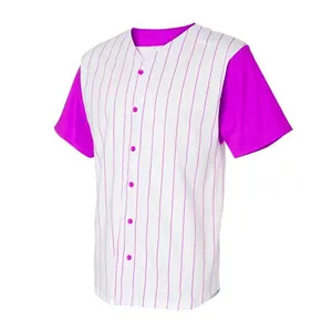 新设计OEM升华棒球衫男青年男女通用运动服棒球衫球迷球衣训练穿环保
