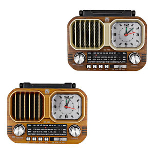 Bluetooth Speaker FM Radio Rechargeable Vintage <b>Retro</b> <b>Clock</b> - Assorted Colors - Product Image 5