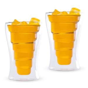 Vasos Innovadores de Doble Pared con Forma de Cono Espiral de 290 ml, 2 Piezas, Categoría de Producto de Acero Inoxidable - Product Image 1