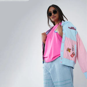 Chaqueta Universitaria Estilo Urbano a Precio de Fábrica, con Parches, Cuello Alto, Descuento por Volumen, Venta al por Mayor, Ropa Universitaria Americana, MOQ Bajo para Hombre - Product Image 5