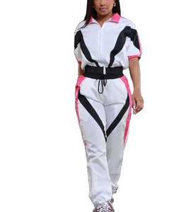 Mujeres Unisex Premium calidad Nylon cremallera rompevientos invierno sudor trajes 2 piezas conjunto a prueba de viento transpirable chándales - Product Image 3