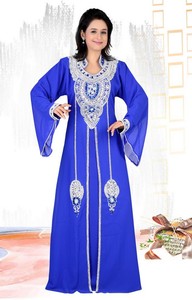 Kaftan islámico marroquí moderno para mujer Vestido de playa largo hasta el suelo con mangas largas transpirables ODM Supply - Product Image 2