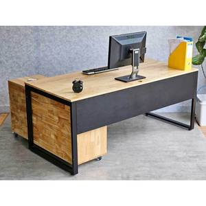 Escritorio Ejecutivo Contemporáneo de 180x80cm con Madera Sólida y Gabinete Móvil (HBRT068) - Product Image 2