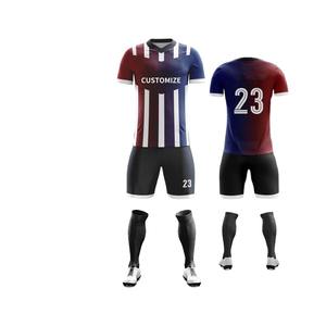 Sublimación Conjuntos de camisetas de fútbol Jersey de media manga para el equipo profesional Use dos uniformes de fútbol - Product Image 1