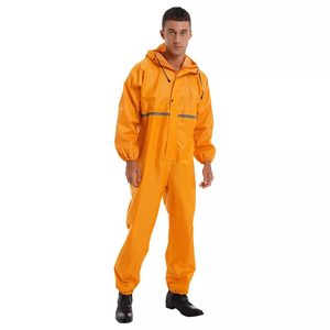 Combinaison une pièce imperméable de haute qualité pour hommes avec bandes réfléchissantes Logo personnalisable Combinaison réfléchissante de sécurité - Product Image 2