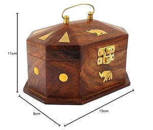 Elefante decoración decorativa caja de almacenamiento de madera organizador de joyas personalizado al por mayor para el hogar Cocina Oficina organización de almacenamiento - Product Image 3