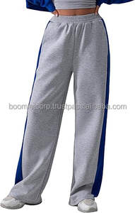 2024 nouveau Design femmes ample évasé élastique pantalons de survêtement Baggy Jogger pantalon en toile hiver saison basique - Product Image 5