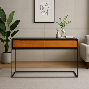 Envío listo Aarhus Mesa de consola de madera maciza Diseño contemporáneo Entrada estrecha Apartamento Sala de estar Vestíbulo del hotel - Product Image 1