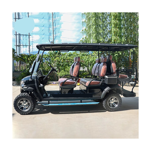 Carrito de Golf de Lujo con Motor Turbo de Gasolina, Neumáticos R20, Asientos de Cuero Oscuros, Precio al por Mayor - Product Image 6