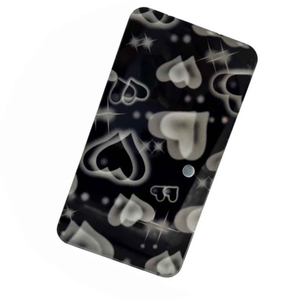 Carreau de cils spécial personnalisé durable imprimé coeur noir pour pinces à cils palettes en gros étiquette personnalisée carreaux de cils en acrylique - Product Image 1