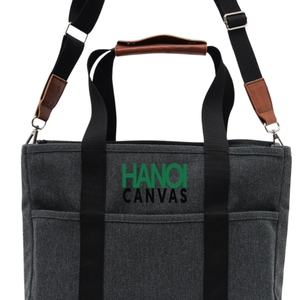 Sac fourre-tout en toile élégant et léger avec compartiments et poches, écologique, fabricant direct BSCI Vietnam, pour maman et bébé, shopping - Product Image 6