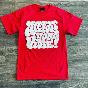 100% coton Oem Tshirt personnalisé 3D mousse bouffée impression unisexe à manches courtes hommes grande taille T-shirts unisexe - Product Image 2