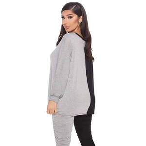 Meilleur design de survêtement en coton de couleur jumelle, survêtement ample à manches longues pour l'extérieur, tenue décontractée, respirant, séchage rapide, ensemble d'entraînement - Product Image 3