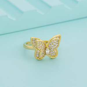 Anillo de Moda Chapado en Oro de 18K, Diseño de Racimo 192525, Micro Pavé Invisible, para Regalo, Accesorio de Moda Islámica - Product Image 1