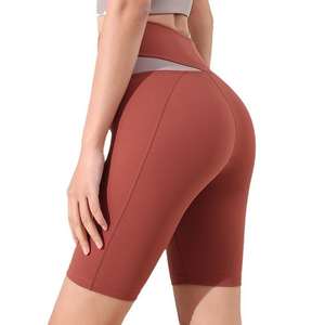 Hot Sale Gym Seamless Yoga Pants Women Yoga Shorts <b>Tights</b> V Waist Scrunch Butt Short Legging - Product Image 5