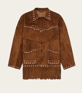 Chaqueta de ante de cuero de diseño superior para hombre 100% de alta calidad con cuello de manga completa a un precio razonable diseño personalizado disponible - Product Image 2