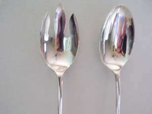 Ustensiles de salade de serveurs de salade d'acier inoxydable poli par argent pour l'emballage de cadeau d'hôtel de restaurants et de stations de vacances d'Inde - Product Image 4