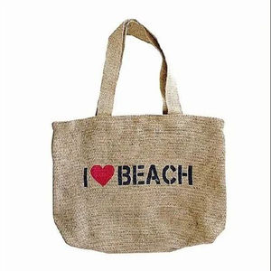 Sac de plage en jute avec logo personnalisé de haute qualité sac en toile de coton article personnalisé Style motif lettre Promotion Aus - Product Image 5