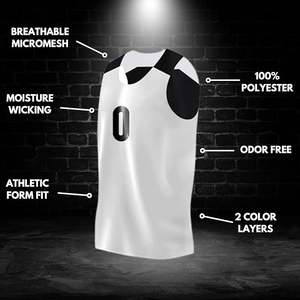 Ensemble de maillots de basket-ball réversibles pour hommes avec numéros, ensemble complet pour les matchs, les entraînements, respirant et évacuant l'humidité - Product Image 3