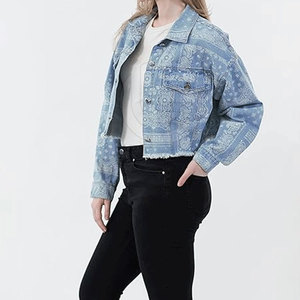 Vente chaude Femmes Jeans Veste Respirant Jeans Veste Top Qualité Couleur Unie Femmes Jeans Veste - Product Image 5