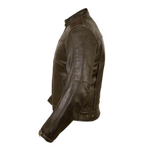 Vestes en cuir véritable de la meilleure qualité pour hommes pour l'automne hiver veste d'hiver en cuir teint uni de style High Street - Product Image 3