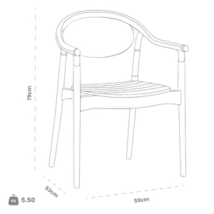 Silla de Plástico Apilable para Jardín Exterior, Económica, Moderna, para Comedor, Restaurante, Hotel, Cafetería, Venta al Por Mayor - Product Image 4