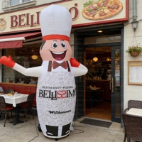 Modèle de chef gonflable géant lumineux à LED, logo personnalisé, figurine d'accueil gonflable pour la décoration/présentation de restaurant/pizzeria