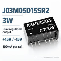 Module convertisseur DC-DC isolé 3W J03M05D15SR2, double sortie 5V 15V, alimentation régulée SIP 100mA, entrée large 2:1 1500VDC