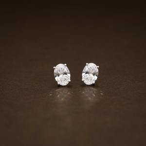 Meilleure offre, boucles d'oreilles en diamant de laboratoire de taille ovale certifiées IGI, avec boucles d'oreilles solitaires en or 14 carats pour femmes, bijoux - Product Image 5