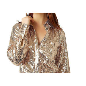 Abito Mini Giallo con Paillettes Free People Sophie, Silhouette Dritta - Product Image 2