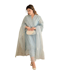 Nuevo diseñador Party Wear Jam Cotton con bordado Top de trabajo con Dupatta Set Salwar Kameez Set Kurti Pant Set Ropa étnica - Product Image 1