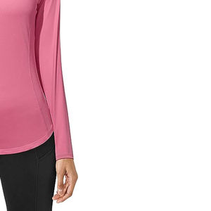 เสื้อกันผื่นสำหรับผู้หญิง UPF50ต่อต้านการเกิดริ้วรอยชุดลำลองแบบแห้งเร็วเป็นมิตรกับสิ่งแวดล้อมพร้อมโลโก้/สีตามสั่ง - Product Image 3