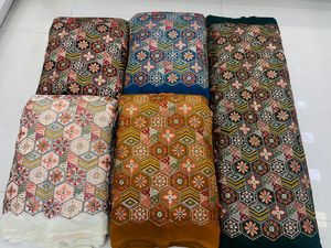 Venta al por mayor de suministro de fábrica bordado vestido de novia impreso Georgette tela ocasión especial Material de tul precio a granel disponible - Product Image 6