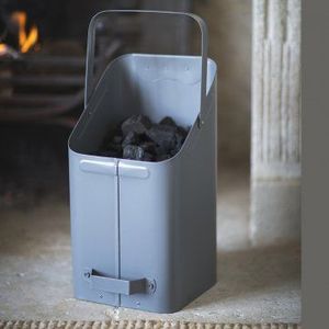 Cubo decorativo de carbón de hierro con estilo victoriano tradicional y acabado negro liso perfecto para uso doméstico rústico - Product Image 5