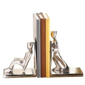 Vintage Aluminium Silver men Bookends Boho Bookends men sculpture Decor Nursery Decor - Product Image 2
