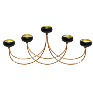 Style européen métal cristal verre cinq têtes bougeoir artisanat 5 bras vente chaude maison décoration de noël - Product Image 2