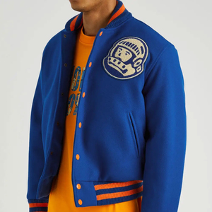 แจ็คเก็ตเบสบอลแบบใหม่สำหรับฤดูหนาว สวมใส่กลางแจ้ง สไตล์ติดกระดุมแบบ Letterman เสื้อผ้าแนวสตรีทขายดี ผลิตจากผ้าขนสัตว์ - Product Image 4