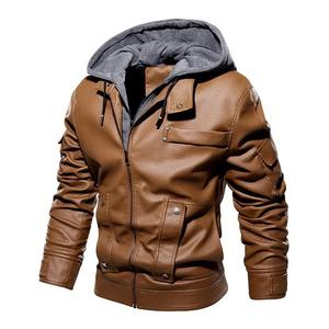 Winter Men's Genuine <b>Sheep</b> <b>Skin</b> Leather Slim Fit Motorcycle <b>Jacket</b> Casual Fashion - Product Image 4