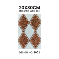 Carreaux muraux en céramique imprimés numériques Design quadrilatère 20X30cm Parquet Surface lisse et brillante pour l'intérieur pour les murs de la salle de bain
