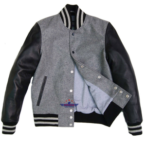 Veste pour homme, fine, décontractée, de style motard, universitaire, en coton, avec manches en cuir, écologique, imperméable et coupe-vent - Product Image 4