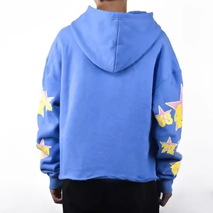 โรงงาน OEM ผลิตเสื้อผ้าสตรีทแวร์โดยตรง ป้ายและฉลากสั่งทำ ผ้าฝ้ายฟลีซหนา GSM ปักลายที่กระเป๋า เสื้อพูลโอเวอร์ สั่งผลิตขั้นต่ำน้อย พิมพ์ลายกราฟิก ไม่มี - Product Image 4