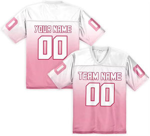 Maillot de football américain personnalisé avec logo, 100 % polyester, respirant et anti-humidité, grandes tailles, vente en gros - Product Image 2