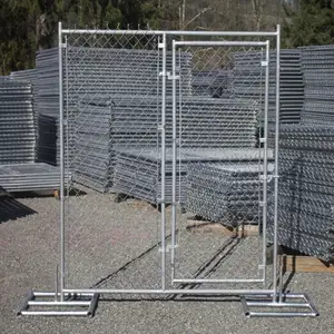 American Sustainable Portable Event Security Fence Panel Removable Construction Temporary Chain Link Fence