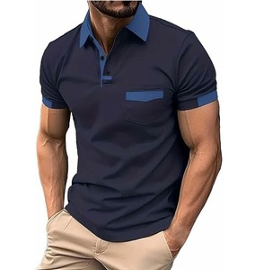 2025 diseño de moda hombres Polo de alta calidad transpirable ropa casual 100% algodón color amarillo hombres Polo camisetas - Product Image 3