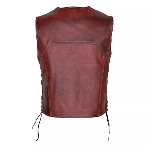 Gilet de motard en cuir véritable pour homme, 2022 de qualité supérieure - Product Image 2