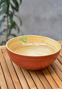 Best Seller 100% Natural Bamboo Salad Bowl Customized Design Eco-Friendly Stocked From Vietnam Eco2go Vietnam - Product Image 5