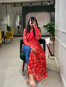 ผ้าจอร์เจียสำหรับผู้ใหญ่ผ้าดิบพิมพ์ลายดอกไม้จากอินเดีย - Product Image 5