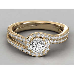 Bague pour femme en or 14 carats avec diamant solitaire cultivé en laboratoire - Product Image 3